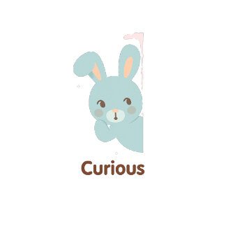 Curious Bunny – Pastel Character T-Shirt