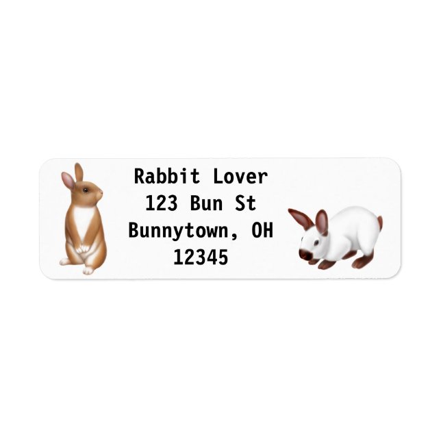 Curious Bunny Rabbit Label (Front)