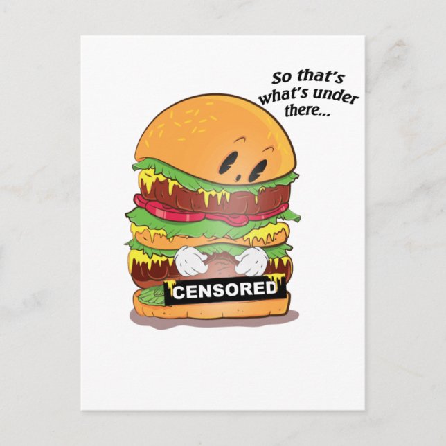 Curious Burger Postcard (Front)