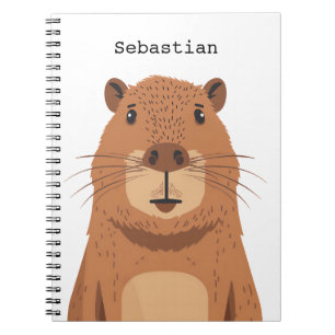 Curious Capybara Portrait Notebook