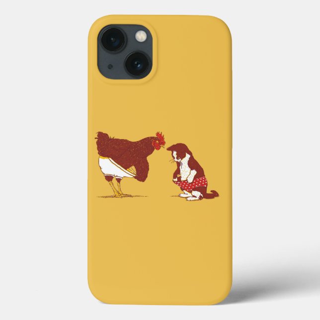 CURIOUS CAT AND CHOOK iPhone 6 Tough Case (Back)