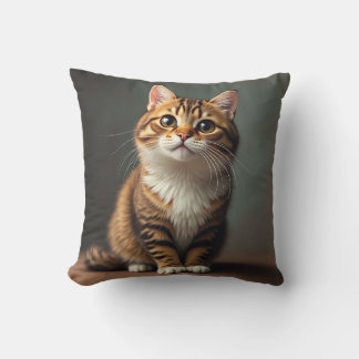 curious cat cushion