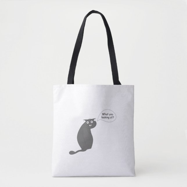 curious cat  tote bag (Front)