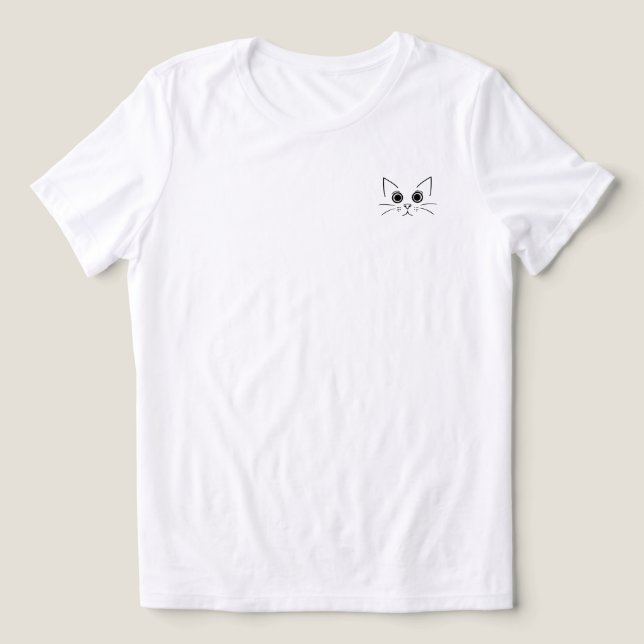 curious cat Tri-Blend shirt (Design Front)