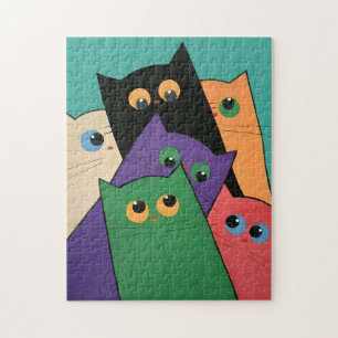 Curious Cats Jigsaw Puzzle
