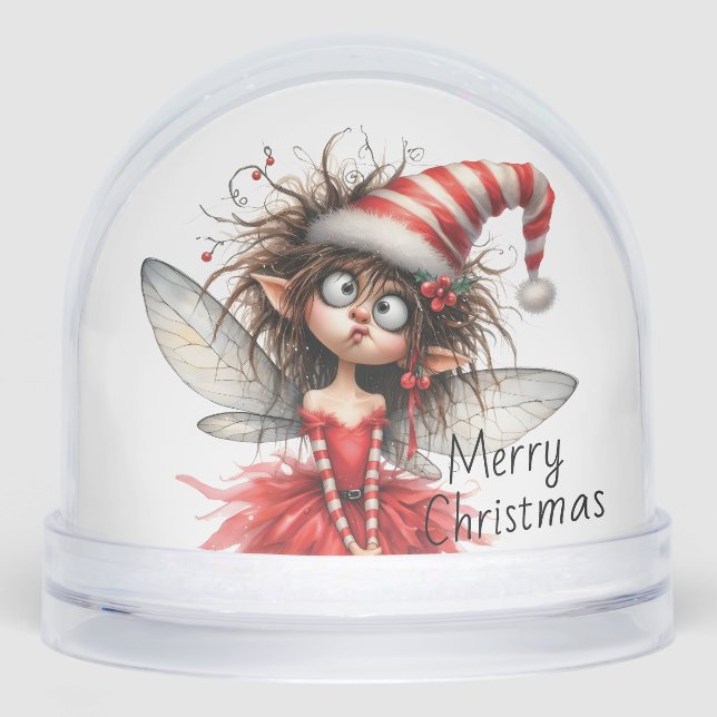 Curious Christmas Fairy  Snowglobe (Front)