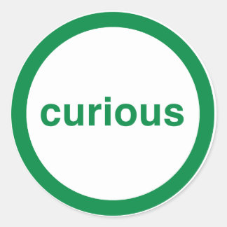 Curious Classic Round Sticker