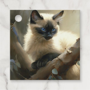 Curious Climber Siamese Kitten Gift Tags