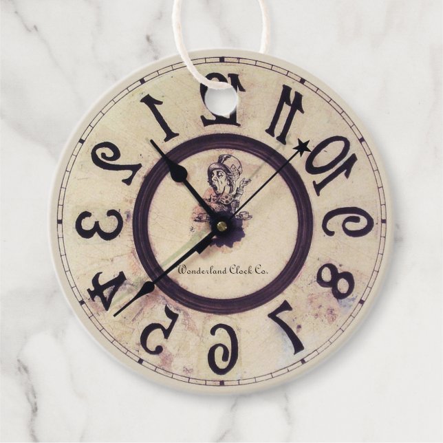 Curious Clock 1 Favour Tags (Front)