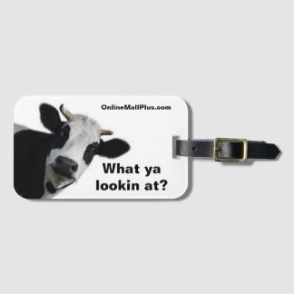 Curious Cow Luggage Tag