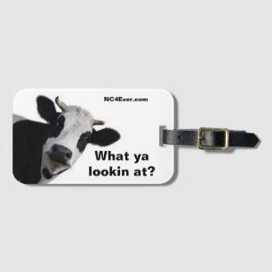 Curious Cow Luggage Tag