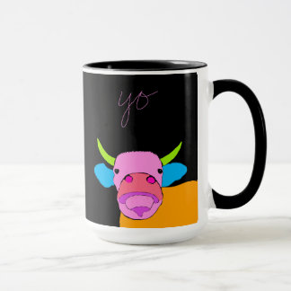 Curious Cow With Big Nose Says Yo Mug