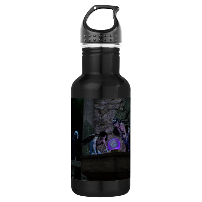 Curious Crow Faeries 532 Ml Water Bottle (Front)