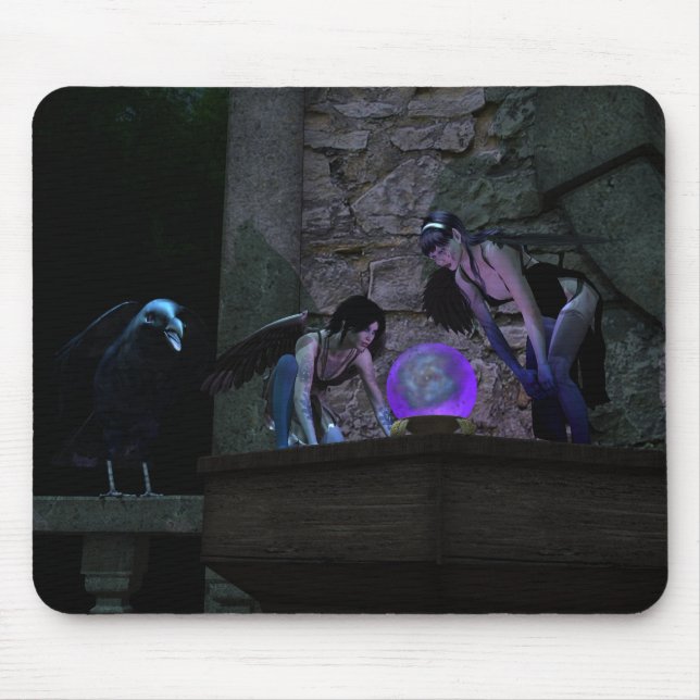 Curious Crow Faeries Mouse Mat (Front)
