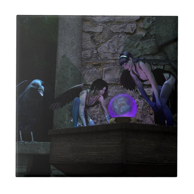 Curious Crow Faeries Tile (Front)