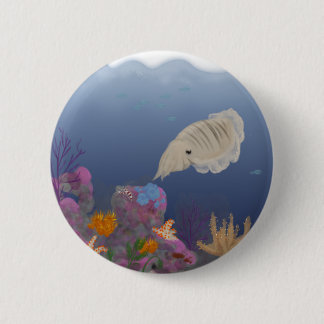 Curious Cuttlefish 6 Cm Round Badge