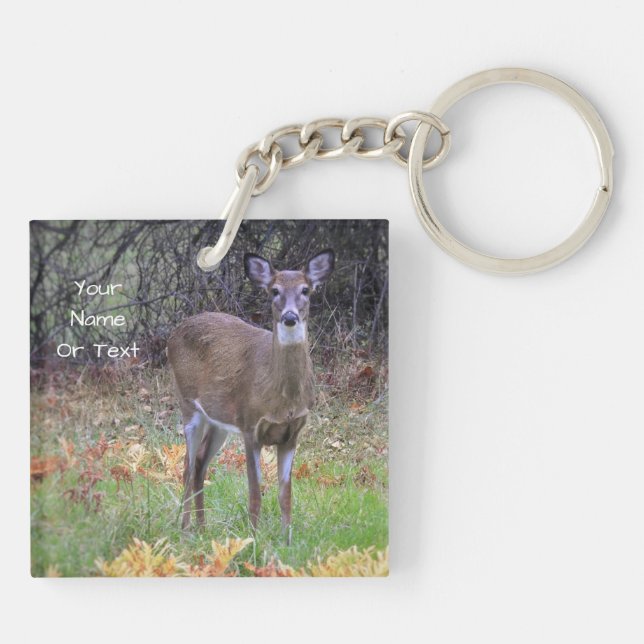Curious Deer Key Ring (Back)