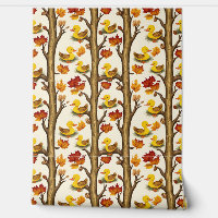 Curious Ducklings and Autumn Leaves Pattern Design