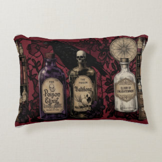 Curious Elixirs and Raven Large Long Throw Pillow