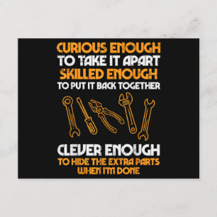 Curious Enough To Take It Apart Car Auto Garage Me Enclosure Card