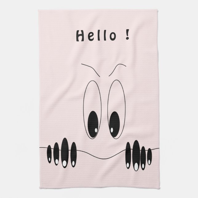 Curious Eyes Kitchen Towel Playful (Vertical)