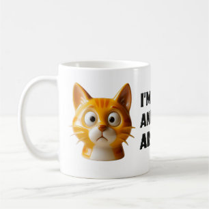 Curious Feline with a Question That Purrs! Coffee Mug