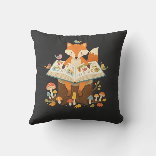 Curious Forest Reader Cushion (Back)