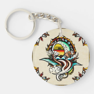**Curious Fox Acrylic Keychain** Key Ring