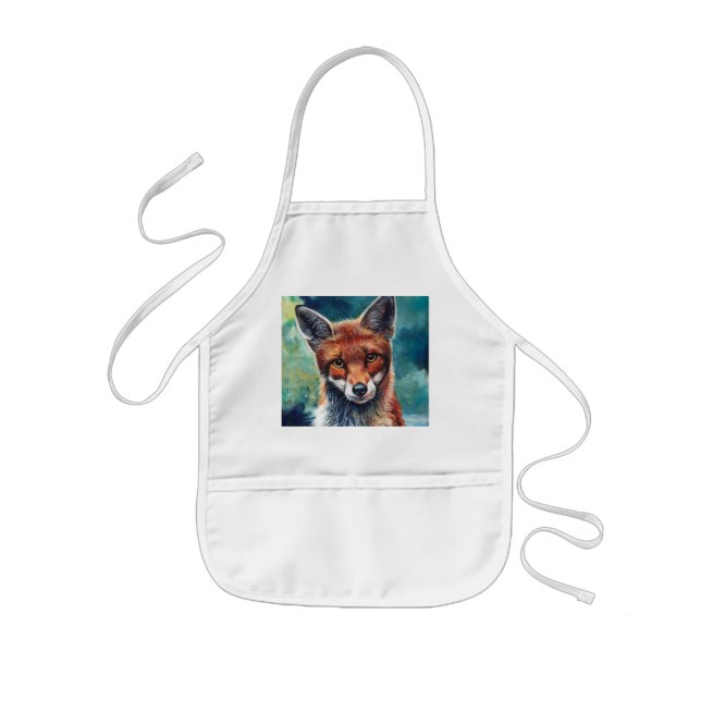 Curious Fox Custom Kids Apron (Front)