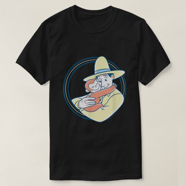 Curious George The Man with the Yellow Hat Hug  T-Shirt (Design Front)