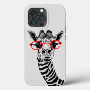 Curious Giraffe Digital Art Download IPhone Case