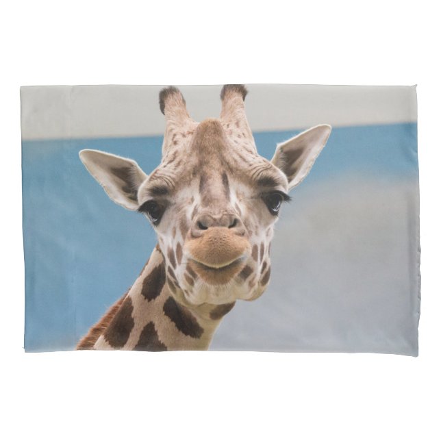 Curious Giraffe Portrait Pillowcase (Front)