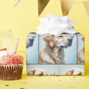 Curious Golden Retriever Wrapping Paper