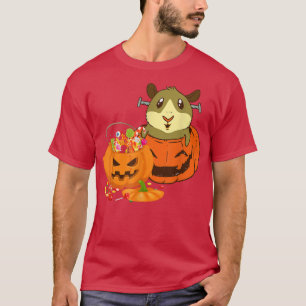 Curious Hamster jack olanterns Candies Halloween F T-Shirt