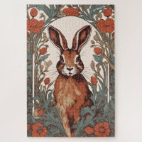 Curious Hare William Morris Inspired Floral