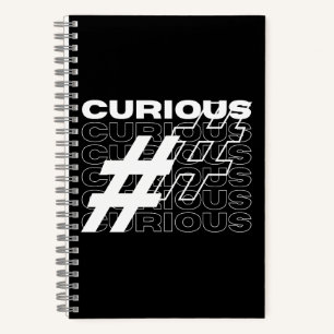 Curious Hashtag Typography Notebook
