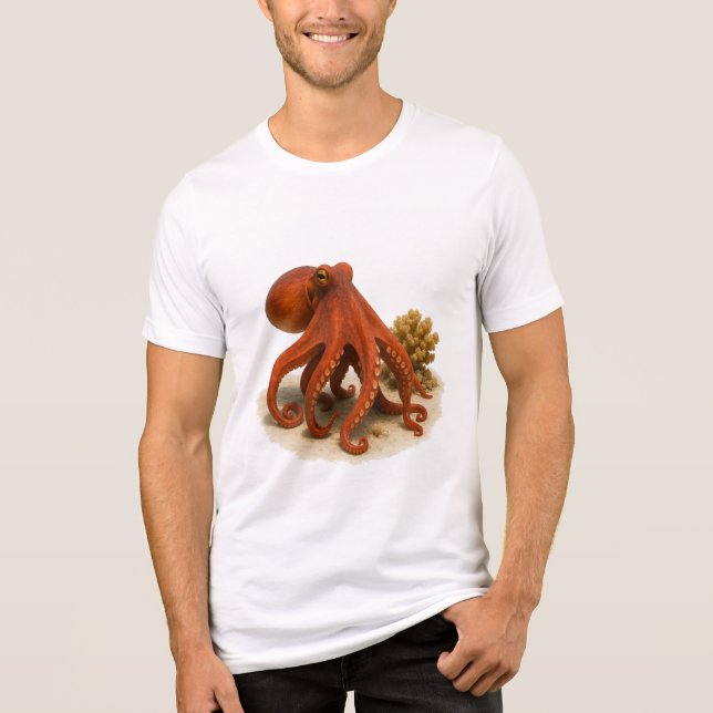Curious in Coral Sands Tri-Blend Shirt (Front)