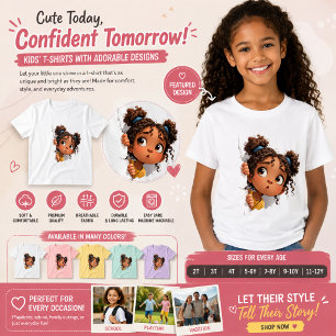 Curious Kid Peeking Cartoon Illustration T-Shirt