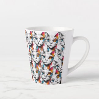 Curious Kitty  Latte Mug