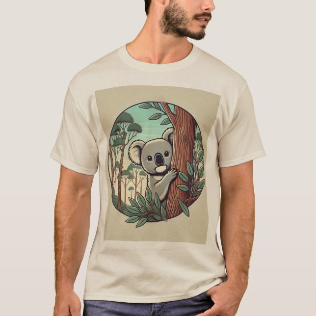 Curious Koala Peek Tee (Front)