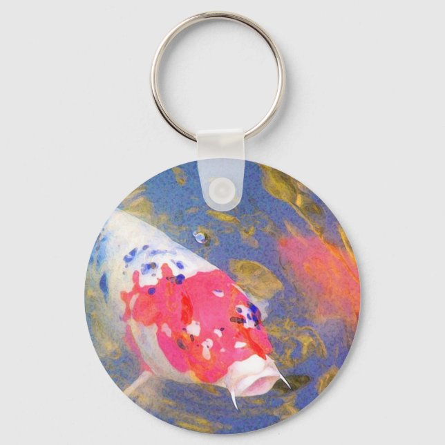 Curious Koi Key Ring (Front)