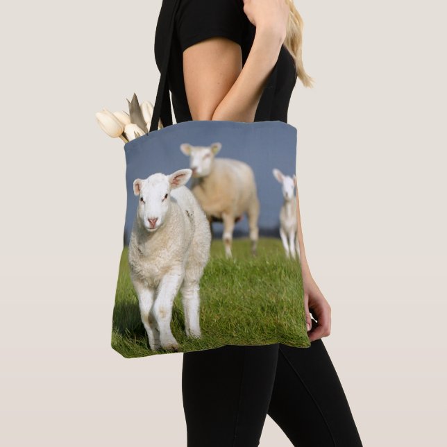 Curious Lamb Tote Bag (Close Up)