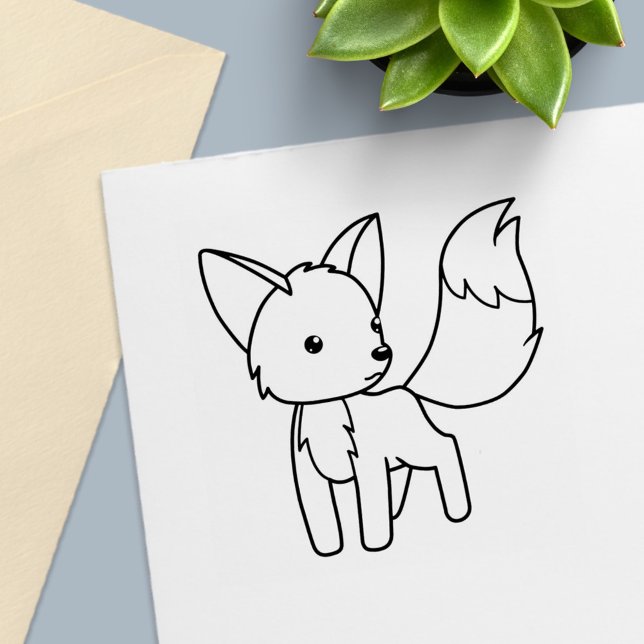 Curious Little Fox Colour Me Self-inking Stamp (Creator Uploaded)