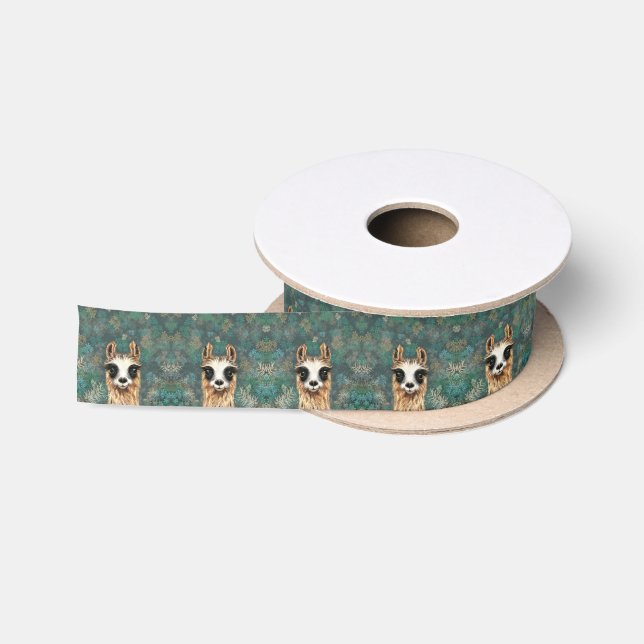 Curious Llama Ribbon Satin Ribbon (Spool)
