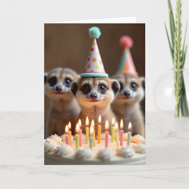 Curious Mammal Birthday Card (Front)