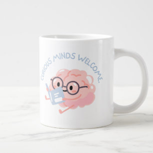 Curious Minds Welcome Smart Reading Brain Large Coffee Mug