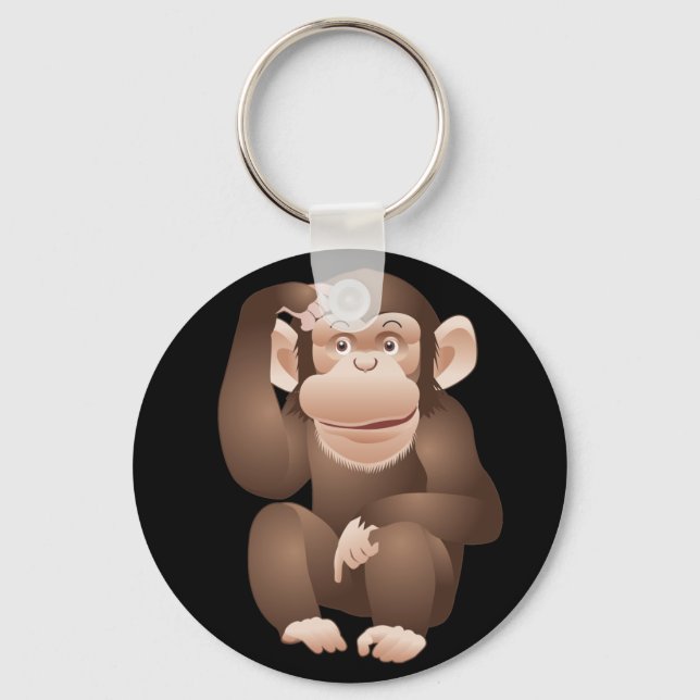 Curious Monkey Key Ring (Front)