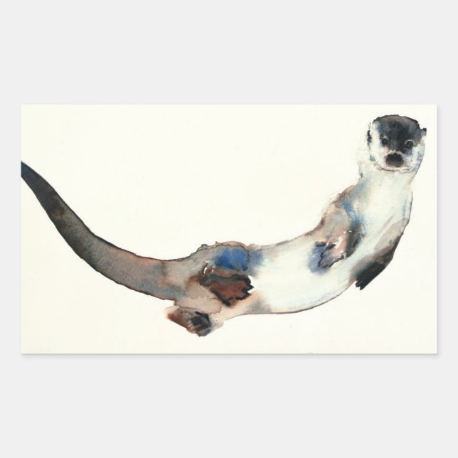 Curious Otter 2003 Rectangular Sticker (Front)