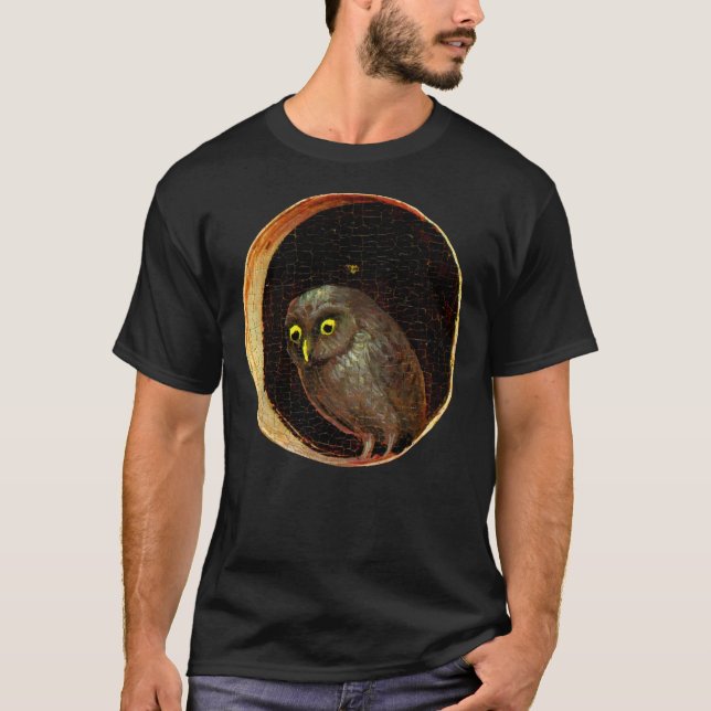 Curious Owl Hieronymus Bosch Garden Of Earthly Del T-Shirt (Front)