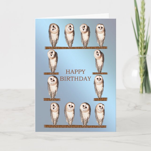Curious owls card. card (Front)